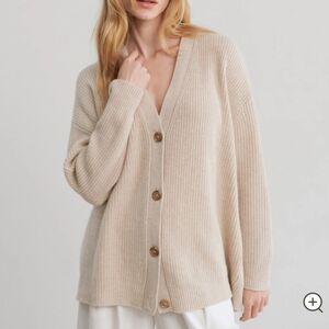 Jenni Kayne Cashmere Cocoon Cardigan XXS Oatmeal
